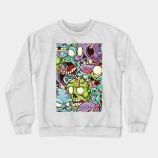 Zombie Cartoon Crewneck Sweatshirt